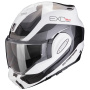 Casque Modulare Apribile Scorpion Exo Tech Evo Pro Commuta White Silver