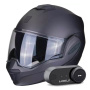 Casque Modulare Apribile Scorpion Exo Tech Evo Solid Matt Anthracite + Kit Bluetooth Lokui K30