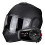Casque Modulare Apribile Scorpion Exo Tech Evo Solid Matt Black + Kit Bluetooth 5S