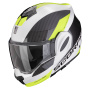 Casque Modulare Apribile Scorpion Exo Tech Evo Team White Yellow Fluo