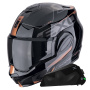 Casque Modulare Apribile Scorpion Exo Tech Evo Traveller Black Copper + Kit bluetooth Exo-Com Link-1C