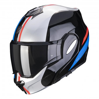 Scorpion Exo Tech Forza Black Silver Red + Kit Bluetooth 5S