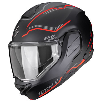 Modulare Apribile Scorpion Exo-Tech II Dash Matt Black Silver Red
