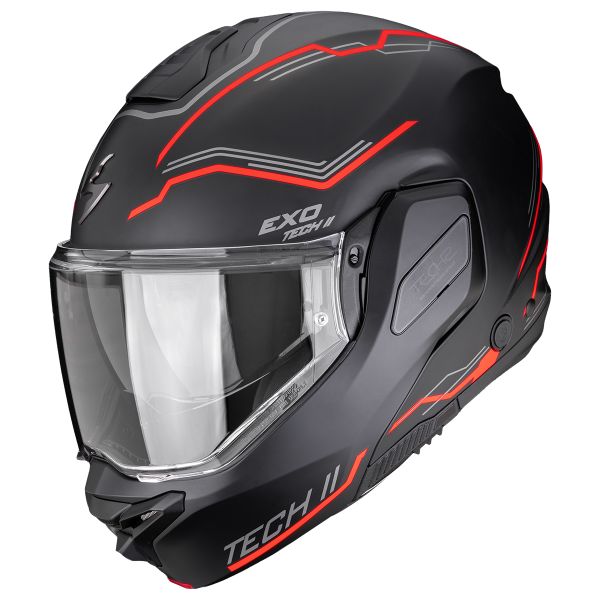 Modulare Apribile Scorpion Exo-Tech II Dash Matt Black Silver Red