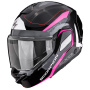 Casque Modulare Apribile Scorpion Exo-Tech II Passager Black Silver Pink