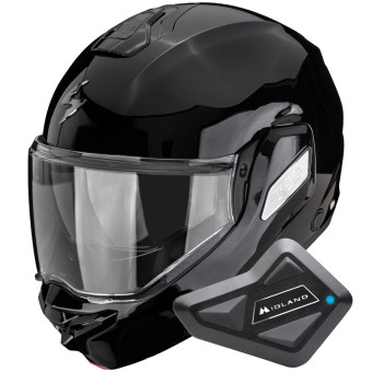 Casque Modulare Apribile Scorpion Exo-Tech II Solid Black + Kit Bluetooth BT Mini Casque Modulare Apribile Scorpion Exo-Tech II Solid Black + Kit Bluetooth BT Mini