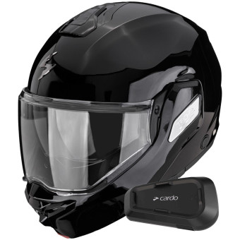 Casque Modulare Apribile Scorpion Exo-Tech II Solid Black + Kit Bluetooth Spirit Casque Modulare Apribile Scorpion Exo-Tech II Solid Black + Kit Bluetooth Spirit