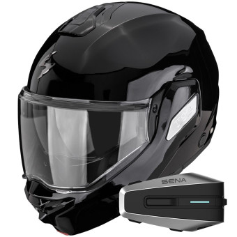 Casque Modulare Apribile Scorpion Exo-Tech II Solid Black + Kit Bluetooth Vortex HD Casque Modulare Apribile Scorpion Exo-Tech II Solid Black + Kit Bluetooth Vortex HD