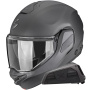 Casque Modulare Apribile Scorpion Exo-Tech II Solid Matt Anthracite + Kit bluetooth Exo-Com Link-1