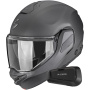 Casque Modulare Apribile Scorpion Exo-Tech II Solid Matt Anthracite + Kit Bluetooth Spirit