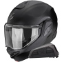 Casque Modulare Apribile Scorpion Exo-Tech II Solid Matt Black + Kit bluetooth Exo-Com Link-1