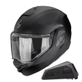 Pack Exo-Tech II Solid Matt Black + Kit bluetooth Exo-Com Link-1
