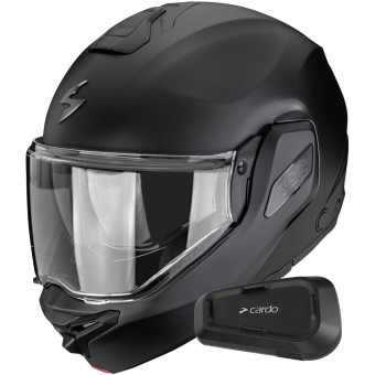 Casque Modulare Apribile Scorpion Exo-Tech II Solid Matt Black + Kit Bluetooth Spirit Casque Modulare Apribile Scorpion Exo-Tech II Solid Matt Black + Kit Bluetooth Spirit