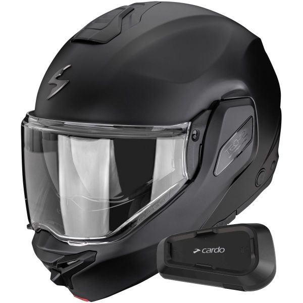 Modulare Apribile Scorpion Exo-Tech II Solid Matt Black + Kit Bluetooth Spirit