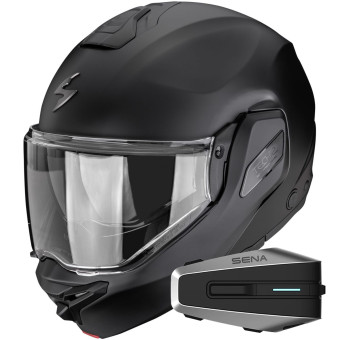 Casque Modulare Apribile Scorpion Exo-Tech II Solid Matt Black + Kit Bluetooth Vortex HD Casque Modulare Apribile Scorpion Exo-Tech II Solid Matt Black + Kit Bluetooth Vortex HD