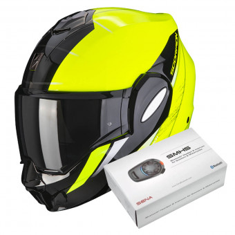 Modulare Apribile Scorpion Exo Tech Primus Yellow Fluo Black + Kit Bluetooth SMH5