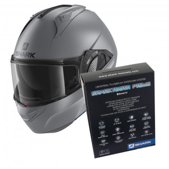Modulare Apribile Shark EVO GT Blank Mat AMA + Kit Bluetooth Sharktooth Prime