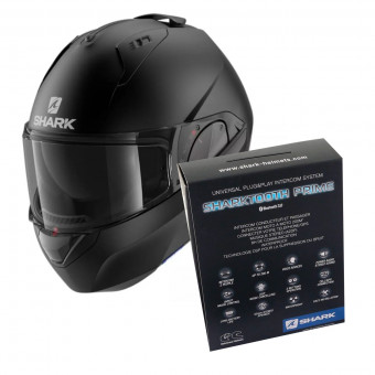 Modulare Apribile Shark EVO GT Blank Mat KMA + Kit Bluetooth Sharktooth Prime