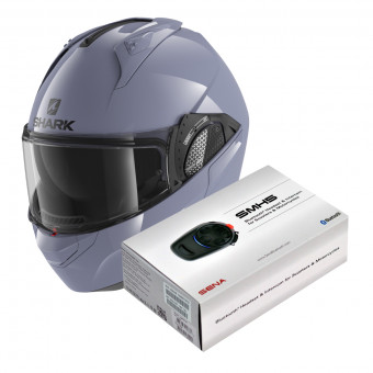 Modulare Apribile Shark EVO GT Blank S01 + Kit Bluetooth Sena SMH5