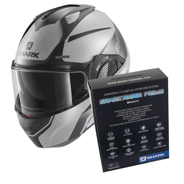 Modulare Apribile Shark EVO GT Encke Mat SAK + Kit Bluetooth Sharktooth Prime