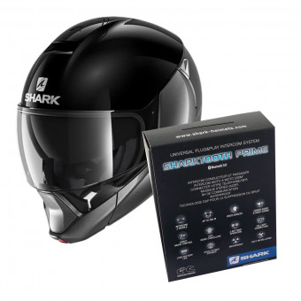 Modulare Apribile Shark Evojet Dual Blank AKA + Kit Bluetooth Sharktooth Prime