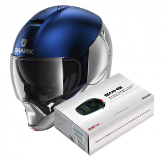 Modulare Apribile Shark Evojet Dual Blank Mat SBS + Kit Bluetooth Sena SMH5