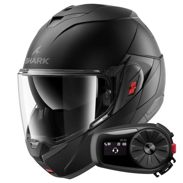 Modulare Apribile Shark Oxo Blank Mat KMA + Kit Bluetooth 5S Solo