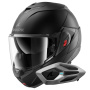 Casque Modulare Apribile Shark Oxo Blank Mat KMA + Kit Bluetooth Sena for Shark Mesh Solo