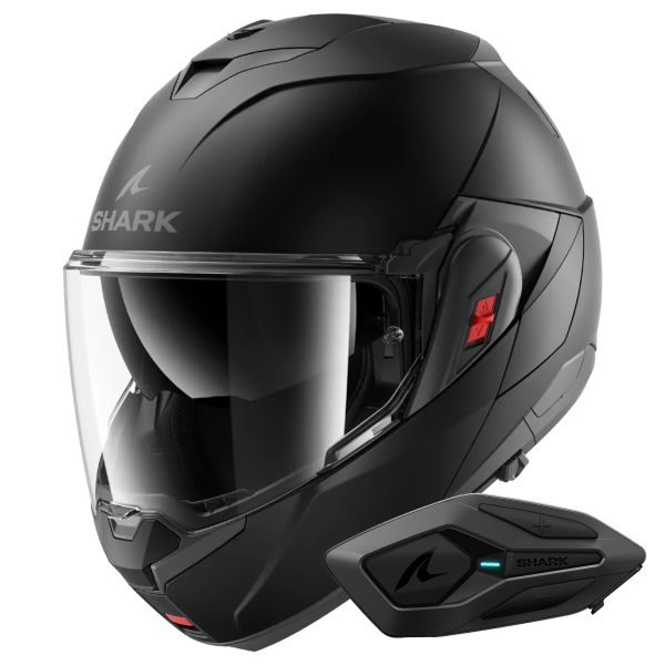 Modulare Apribile Shark Oxo Blank Mat KMA + Kit Bluetooth Sena for Shark Modulare Apribile Shark Oxo Blank Mat KMA + Kit Bluetooth Sena for Shark