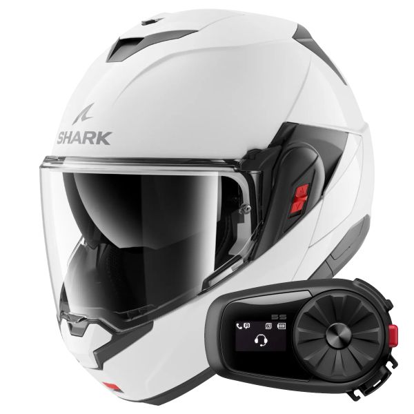 Modulare Apribile Shark Oxo Blank W05 + Kit Bluetooth 5S Solo Modulare Apribile Shark Oxo Blank W05 + Kit Bluetooth 5S Solo