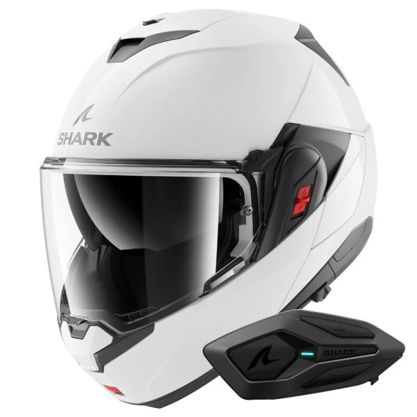 Modulare Apribile Shark Oxo Blank W05 + Kit Bluetooth Sena for Shark Modulare Apribile Shark Oxo Blank W05 + Kit Bluetooth Sena for Shark