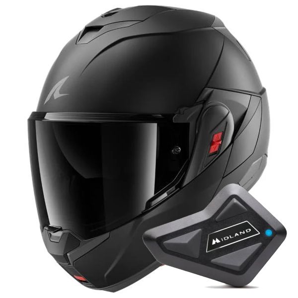 Modulare Apribile Shark Oxo Dark Shadow Mat KMA + Kit Bluetooth BT Mini Modulare Apribile Shark Oxo Dark Shadow Mat KMA + Kit Bluetooth BT Mini