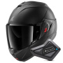 Casque Modulare Apribile Shark Oxo Dark Shadow Mat KMA + Kit Bluetooth BT Mini