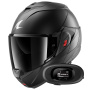 Casque Modulare Apribile Shark Oxo Dark Shadow Mat Titan Mat A08 + Kit bluetooth 5R Lite Solo