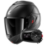 Casque Modulare Apribile Shark Oxo Dark Shadow Mat Titan Mat A08 + Kit Bluetooth 5S Solo