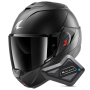 Casque Modulare Apribile Shark Oxo Dark Shadow Mat Titan Mat A08 + Kit Bluetooth BT Mini