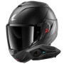 Casque Modulare Apribile Shark Oxo Dark Shadow Mat Titan Mat A08 + Kit Bluetooth Sena for Shark Solo