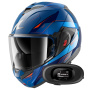 Casque Modulare Apribile Shark Oxo Mekarium BUO + Kit bluetooth 5R Lite Solo