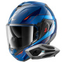 Casque Modulare Apribile Shark Oxo Mekarium BUO + Kit Bluetooth Sena for Shark Mesh Solo