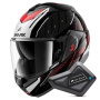 Casque Modulare Apribile Shark Oxo Rydger KSR + Kit Bluetooth BT Mini