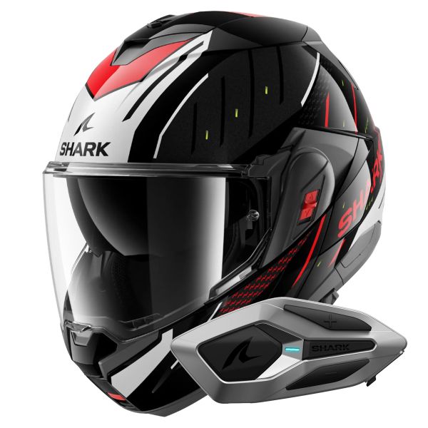 Modulare Apribile Shark Oxo Rydger KSR + Kit Bluetooth Sena for Shark Mesh Solo