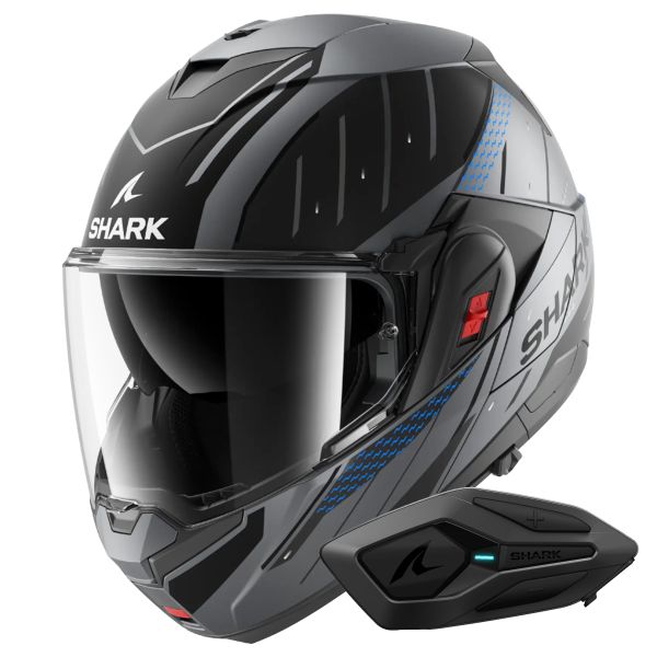 Modulare Apribile Shark Oxo Rydger Mat ABK + Kit Bluetooth Sena for Shark Modulare Apribile Shark Oxo Rydger Mat ABK + Kit Bluetooth Sena for Shark