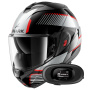 Casque Modulare Apribile Shark Oxo Sikter KUS + Kit bluetooth 5R Lite Solo