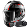 Casque Modulare Apribile Shark Oxo Sikter KUS + Kit Bluetooth Lokui K30