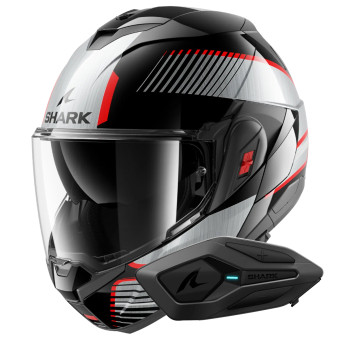 Modulare Apribile Shark Oxo Sikter KUS + Kit Bluetooth Sena for Shark Mesh Solo
