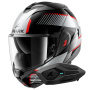 Casque Modulare Apribile Shark Oxo Sikter KUS + Kit Bluetooth Sena for Shark Mesh Solo