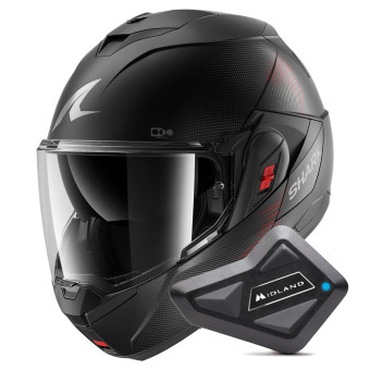 Modulare Apribile Shark Oxo SP Lyne Mat KAA + Kit Bluetooth BT Mini