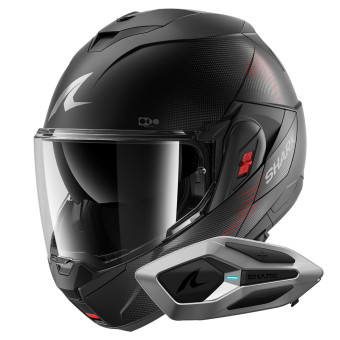 Modulare Apribile Shark Oxo SP Lyne Mat KAA + Kit Bluetooth Sena for Shark Mesh Solo