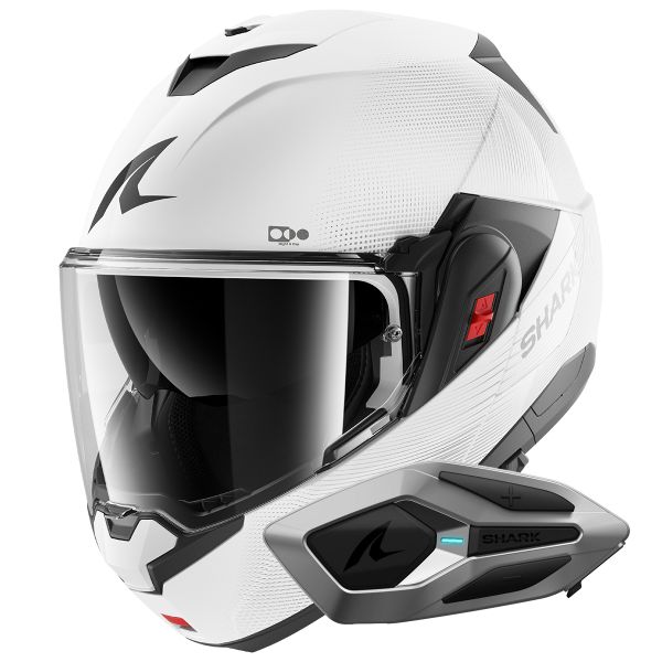 Modulare Apribile Shark Oxo SP Lyne WSS + Kit Bluetooth Sena for Shark Mesh Solo