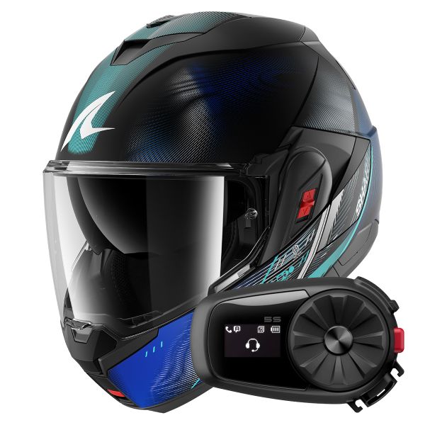 Modulare Apribile Shark Oxo Speed-Tech KBW + Kit Bluetooth 5S Solo